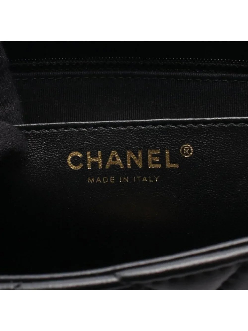 Chanel Shoulder Bag Quilted Black Lambskin Chain